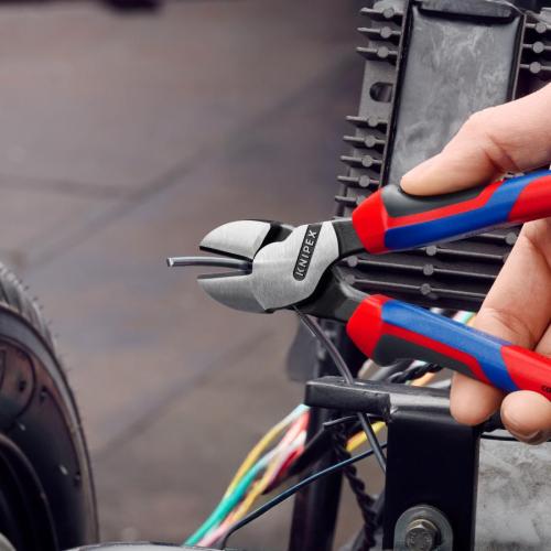 Knipex High Leverage Diagonal Cutter with Comfort Handles Black Atramentized 200mm 74 02 200